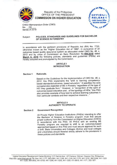 2019 CHED Memorandum Orders .